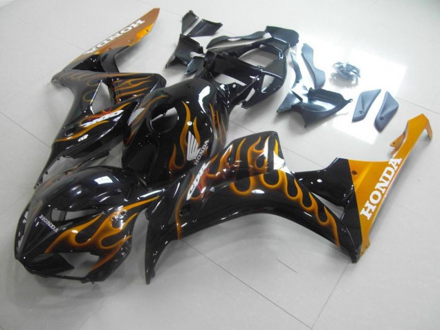 Cheap 2006-2007 Gold Flame Honda CBR1000RR Motorcycle Fairings Kits Canada Cheap 2006-2007 Gold Flame Honda CBR1000RR Motorcycle Fairings Kits Canada