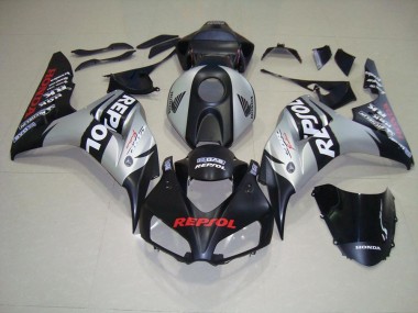 Cheap 2006-2007 Matte Black Silver Repsol Honda CBR1000RR Motorcycle Fairing Canada