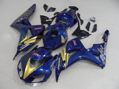 Cheap 2006-2007 Dark Blue with Gold Stripe Honda CBR1000RR Motorcycle Fairing Kits Canada