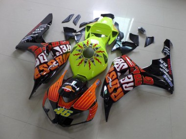 Cheap 2006-2007 Rossi Fluro Green Honda CBR1000RR Motorcyle Fairings Canada