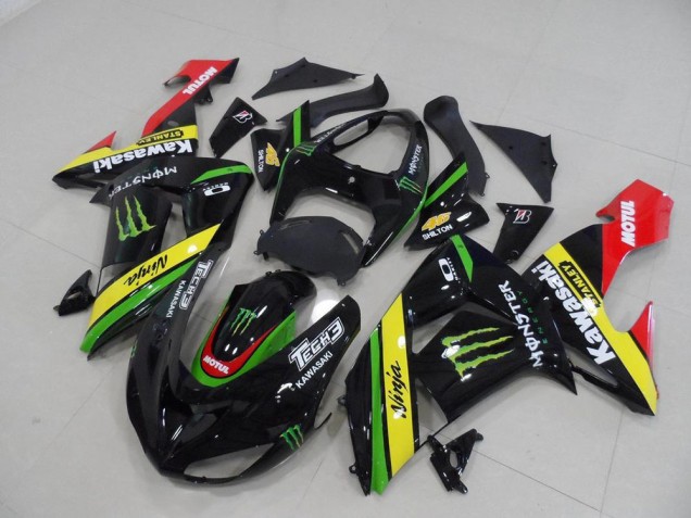 Cheap 2006-2007 Black Yellow Monster Kawasaki ZX10R Motorcycle Replacement Fairings Canada Cheap 2006-2007 Black Yellow Monster Kawasaki ZX10R Motorcycle Replacement Fairings Canada