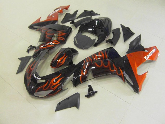 Cheap 2006-2007 Orange Flame Kawasaki ZX10R Motorcyle Fairings Canada Cheap 2006-2007 Orange Flame Kawasaki ZX10R Motorcyle Fairings Canada