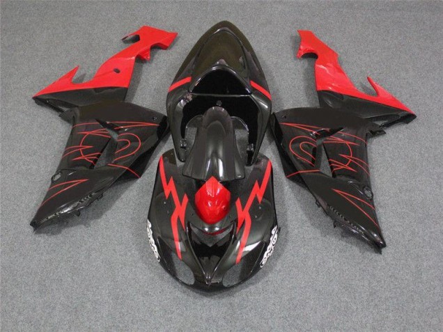 Cheap 2006-2007 Black Red Kawasaki ZX10R Motorcycle Fairings Canada