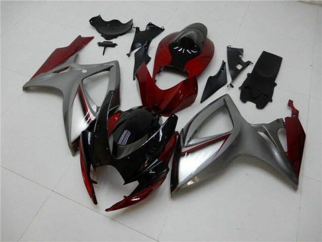 Cheap 2006-2007 Red Silver Suzuki GSXR 600/750 Bike Fairing Kit Canada Cheap 2006-2007 Red Silver Suzuki GSXR 600/750 Bike Fairing Kit Canada