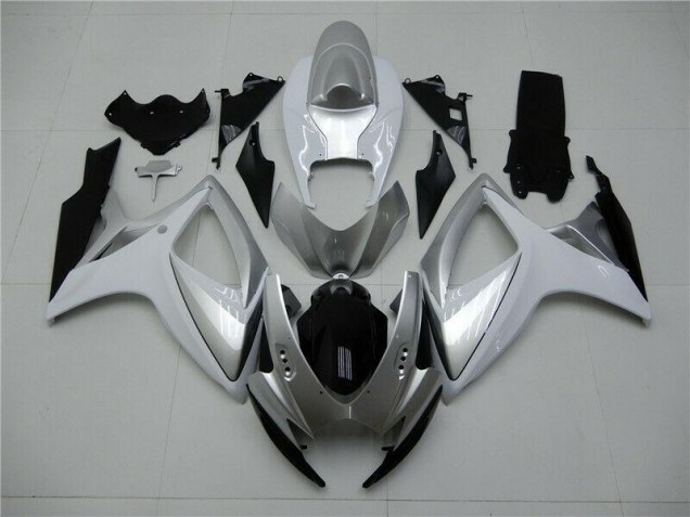 Cheap 2006-2007 Silver Suzuki GSXR 600/750 Motorcycle Fairings Kits Canada Cheap 2006-2007 Silver Suzuki GSXR 600/750 Motorcycle Fairings Kits Canada
