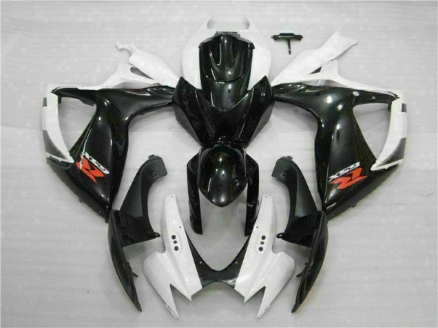 Cheap 2006-2007 White Black Suzuki GSXR 600/750 Motorcycle Fairings Kit Canada Cheap 2006-2007 White Black Suzuki GSXR 600/750 Motorcycle Fairings Kit Canada