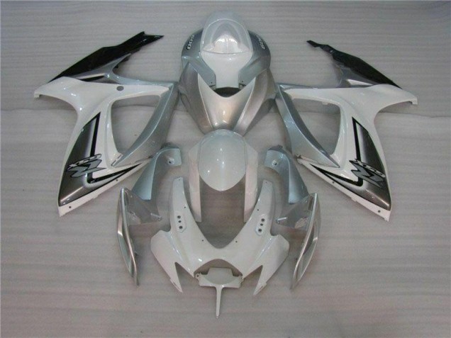Cheap 2006-2007 White Silver Suzuki GSXR 600/750 Motorcycle Fairing Canada Cheap 2006-2007 White Silver Suzuki GSXR 600/750 Motorcycle Fairing Canada