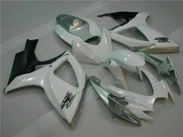 Cheap 2006-2007 White Silver Suzuki GSXR 600/750 Motorcycle Fairing Kit Canada Cheap 2006-2007 White Silver Suzuki GSXR 600/750 Motorcycle Fairing Kit Canada
