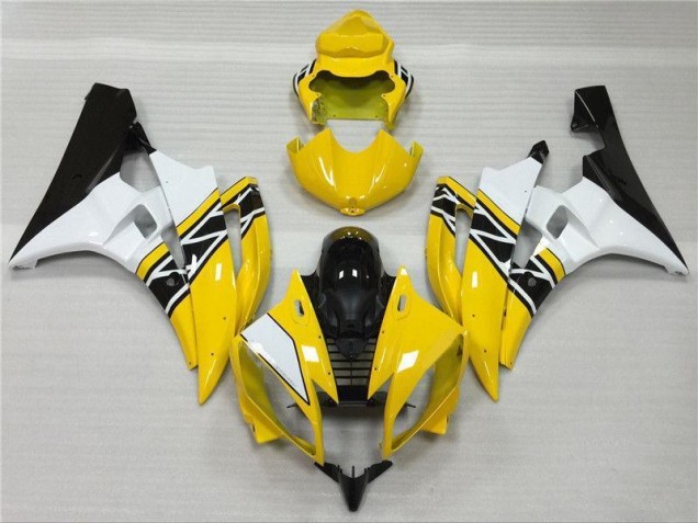 Cheap 2006-2007 Yellow White Black Yamaha YZF R6 Motorbike Fairing Kits Canada Cheap 2006-2007 Yellow White Black Yamaha YZF R6 Motorbike Fairing Kits Canada