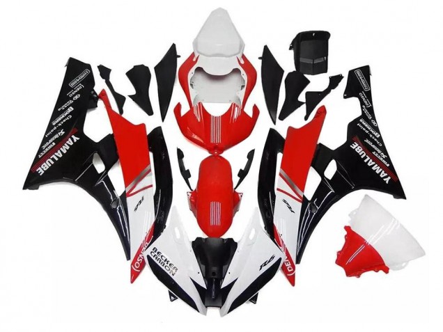 Cheap 2006-2007 White Red Black Yamaha YZF R6 Replacement Fairings Canada Cheap 2006-2007 White Red Black Yamaha YZF R6 Replacement Fairings Canada