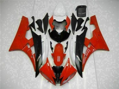 Cheap 2006-2007 Red Black Yamaha YZF R6 Motorcycle Fairings Kits Canada
