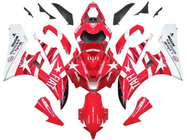 Cheap 2006-2007 Red White Star Fiat Yamaha YZF R6 Motorbike Fairings Canada Cheap 2006-2007 Red White Star Fiat Yamaha YZF R6 Motorbike Fairings Canada