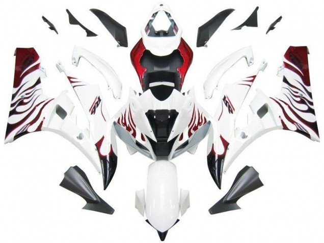 Cheap 2006-2007 White Red Flame Yamaha YZF R6 Motorcycle Fairing Canada Cheap 2006-2007 White Red Flame Yamaha YZF R6 Motorcycle Fairing Canada