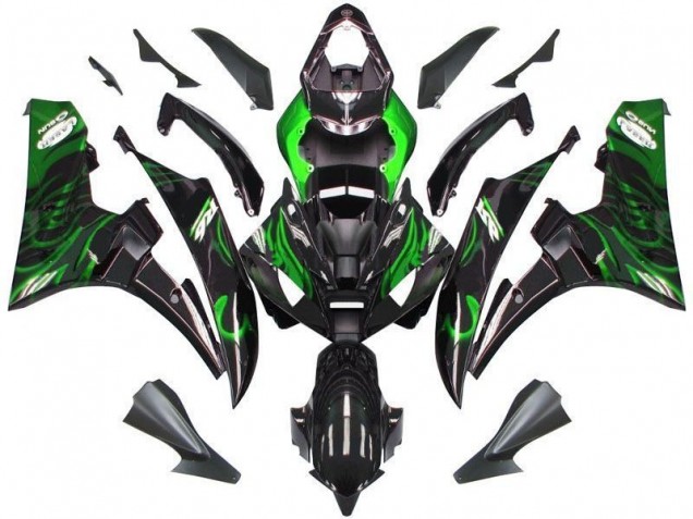 Cheap 2006-2007 Black Green Flame Yamaha YZF R6 Bike Fairing Kit Canada Cheap 2006-2007 Black Green Flame Yamaha YZF R6 Bike Fairing Kit Canada