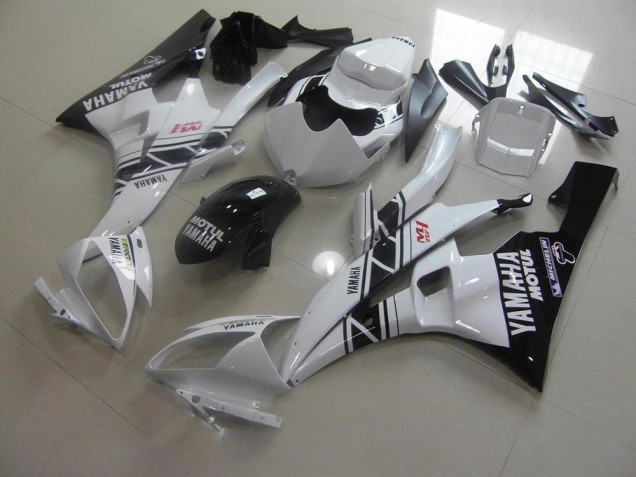 Cheap 2006-2007 Black White Yamaha YZF R6 Motorcycle Fairing Kits Canada