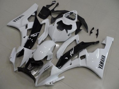 Cheap 2006-2007 White and Black Yamaha YZF R6 Replacement Motorcycle Fairings Canada