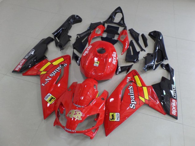 Cheap 2006-2011 Red and Black Aprilia RS125 Motorcycle Fairing Kit Canada