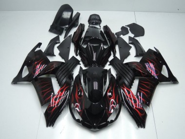 Cheap 2006-2011 Red Flame Kawasaki ZX14R ZZR1400 Motorcycle Bodywork Canada