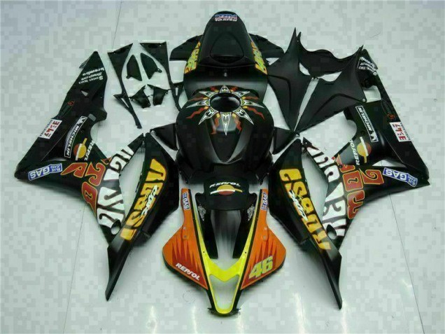 Cheap 2007-2008 Black Yellow Repsol 46 Honda CBR600RR Motorcycle Bodywork Canada Cheap 2007-2008 Black Yellow Repsol 46 Honda CBR600RR Motorcycle Bodywork Canada