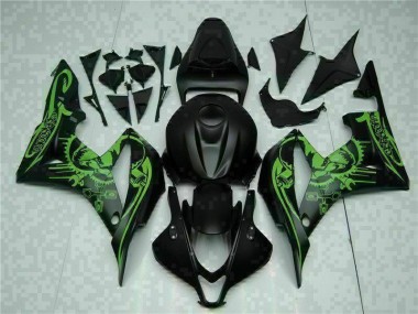 Cheap 2007-2008 Black Green Honda CBR600RR Motorcycle Fairing Kits Canada