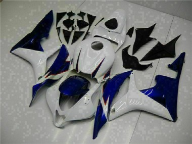 Cheap 2007-2008 White Blue Honda CBR600RR Replacement Motorcycle Fairings Canada