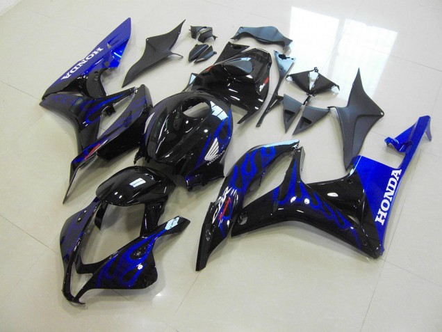 Cheap 2007-2008 Black Blue Flame Honda CBR600RR Motorbike Fairings Canada Cheap 2007-2008 Black Blue Flame Honda CBR600RR Motorbike Fairings Canada