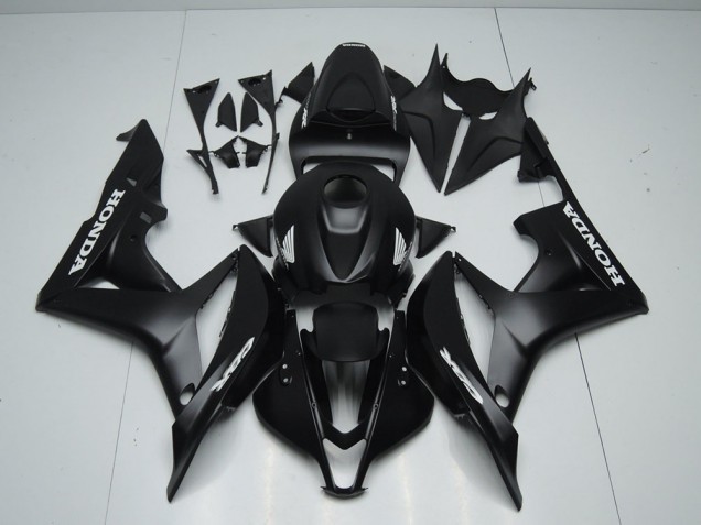 Cheap 2007-2008 Matte Black with White Sticker Honda CBR600RR Motorcycle Fairings Kit Canada Cheap 2007-2008 Matte Black with White Sticker Honda CBR600RR Motorcycle Fairings Kit Canada