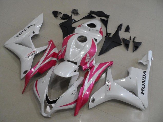 Cheap 2007-2008 Pearl White with Pink Honda CBR600RR Motorbike Fairing Canada