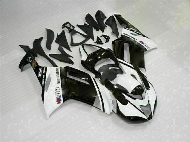 Cheap 2007-2008 Black White Kawasaki ZX6R Bike Fairings Canada Cheap 2007-2008 Black White Kawasaki ZX6R Bike Fairings Canada