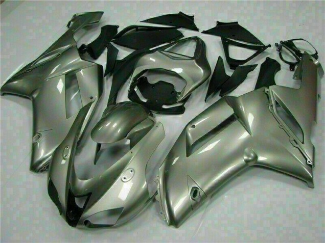 Cheap 2007-2008 Silver Kawasaki ZX6R Motorcycle Fairings Kits Canada Cheap 2007-2008 Silver Kawasaki ZX6R Motorcycle Fairings Kits Canada