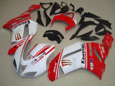 Cheap 2007-2008 Red and White Kawasaki ZX6R Bike Fairing Canada