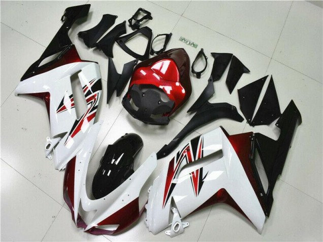 Cheap 2007-2008 White Black Red Kawasaki ZX6R Motorbike Fairings Canada Cheap 2007-2008 White Black Red Kawasaki ZX6R Motorbike Fairings Canada