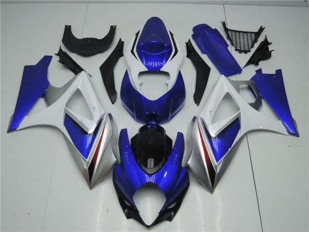 Cheap 2007-2008 Blue White Suzuki GSXR 1000 K7 Motorcycle Fairings Canada Cheap 2007-2008 Blue White Suzuki GSXR 1000 K7 Motorcycle Fairings Canada