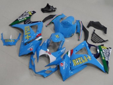 Cheap 2007-2008 Light Blue Rizla Suzuki GSXR 1000 K7 Motorcycle Fairings Kit Canada