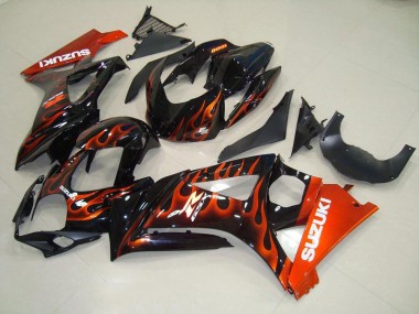 Cheap 2007-2008 Orange Flame Suzuki GSXR 1000 K7 Motorbike Fairing Kits Canada