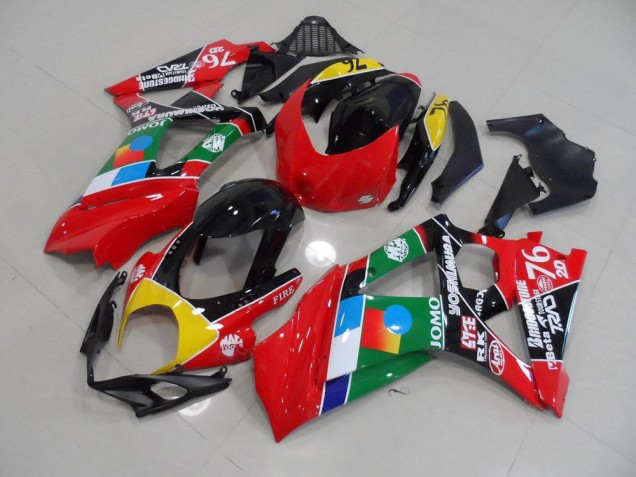 Cheap 2007-2008 Red and Green Suzuki GSXR 1000 K7 Motorcycle Fairings Kits Canada Cheap 2007-2008 Red and Green Suzuki GSXR 1000 K7 Motorcycle Fairings Kits Canada