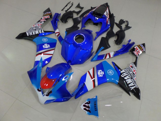 Cheap 2007-2008 Blue White Black Stickers Yamaha YZF R1 Motorcycle Fairing Canada Cheap 2007-2008 Blue White Black Stickers Yamaha YZF R1 Motorcycle Fairing Canada
