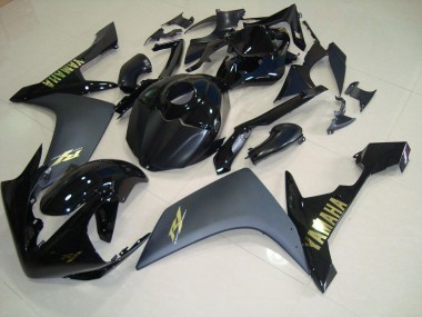 Cheap 2007-2008 Matte Black Gold Yamaha YZF R1 Bike Fairings Canada