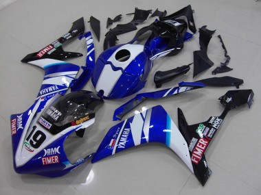 Cheap 2007-2008 White Blue Yamaha YZF R1 Moto Fairings Canada