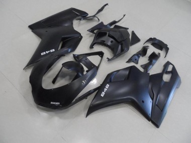 Cheap 2007-2014 Matte Black with White 848 Ducati 848 1098 1198 Motorbike Fairings Canada