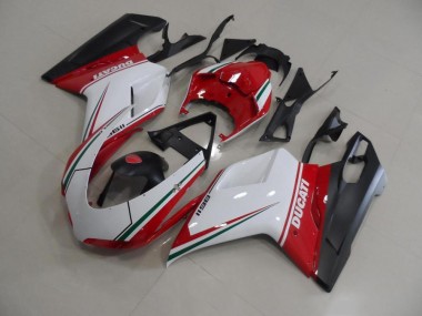 Cheap 2007-2014 Red White Ducati 848 1098 1198 Replacement Motorcycle Fairings Canada