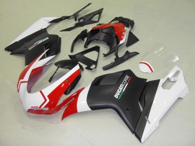 Cheap 2007-2014 Matte Black White Red Ducati 848 1098 1198 Motorcycle Fairing Kit Canada