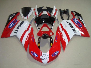 Cheap 2007-2014 Red White 46 Ducati 848 1098 1198 Motorcycle Bodywork Canada