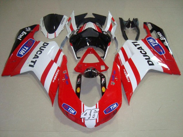 Cheap 2007-2014 Red White 46 Ducati 848 1098 1198 Motorcycle Bodywork Canada Cheap 2007-2014 Red White 46 Ducati 848 1098 1198 Motorcycle Bodywork Canada