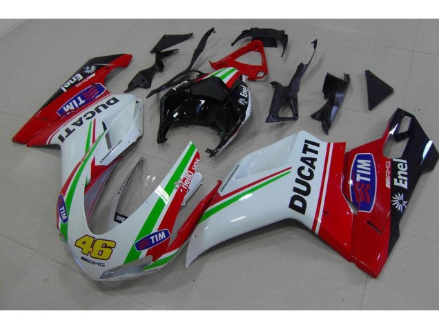 Cheap 2007-2014 Red White Yellow 46 Ducati 848 1098 1198 Bike Fairings Canada