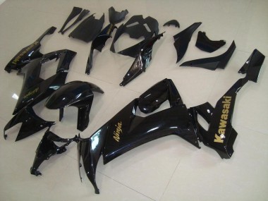 Cheap 2008-2010 Glossy Black with Gold Sticker Kawasaki ZX10R Motorcycle Fairings Canada