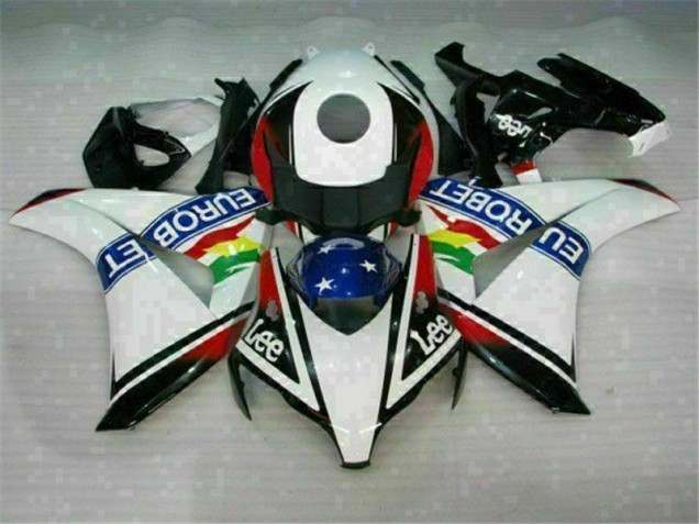 Cheap 2008-2011 White Blue Red Eurobet Lee Honda CBR1000RR Motorcycle Fairing Kit Canada Cheap 2008-2011 White Blue Red Eurobet Lee Honda CBR1000RR Motorcycle Fairing Kit Canada
