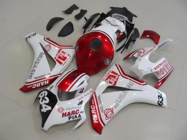 Cheap 2008-2011 White Red HARC Pro PIAA 634 Honda CBR1000RR Motor Fairings Canada