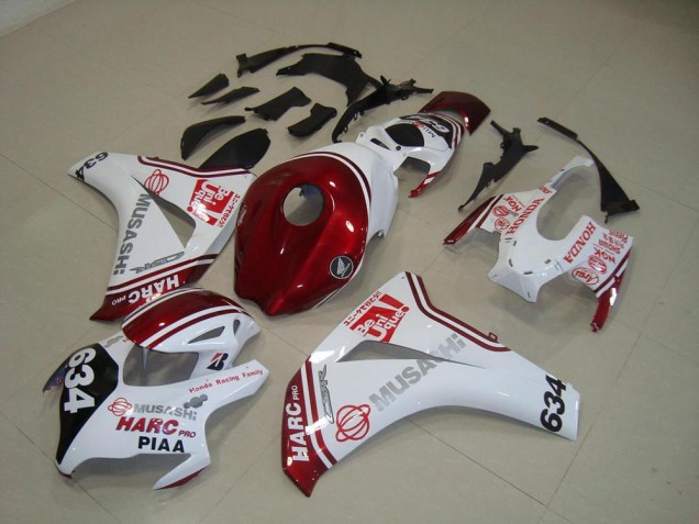 Cheap 2008-2011 White Red HARC Pro PIAA 634 Honda CBR1000RR Motorcylce Fairings Canada