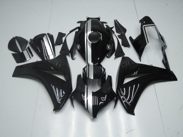 Cheap 2008-2011 Glossy Black with Silver Stripe Honda CBR1000RR Motorcycle Fairing Kit Canada